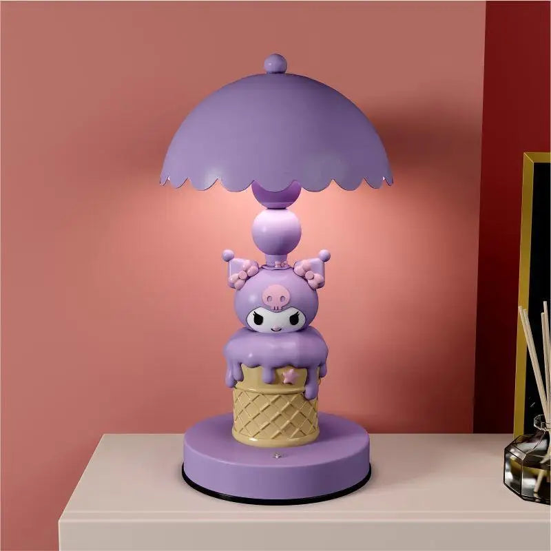 Sanrio Small Desk Lamp Cartoon My Melody Headboard Lamp Eye Friendly Study Rechargeable Girl Study Desktop Cute Decoration Gifts